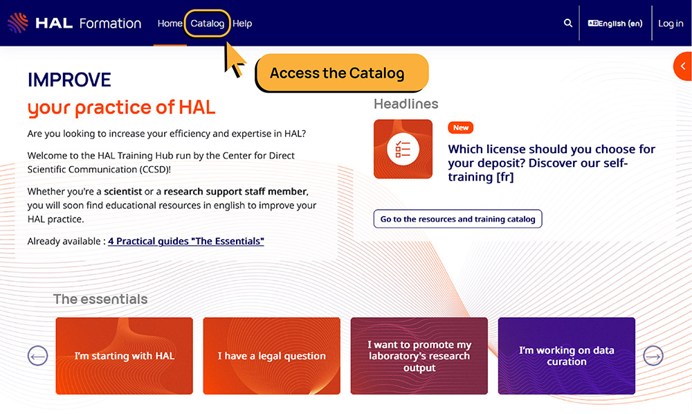 Screenshot - Access Catalog